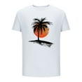 thumbnail image 3 of Dagegui Hawaiian Short Sleeve Shirt for Men Trendy Palm Tree Graphic T-Shirts Casual Beach Tee Big and Tall Outdoor Travel T Shirts White L, 3 of 4