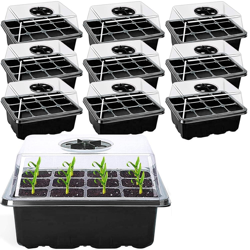 Cells 48-Cell Starter Kit Details about   2 Sets Strong Seed Trays with Heat Mats 