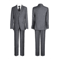 thumbnail image 2 of 5pcs Boys Formal Gentleman Outfits Long Sleeve Blazer&Tie&Shirt&Pants&Vest, Kids Clothing Set For Competition Performance Wedding Banquet Dress, 2 of 5