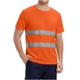 thumbnail image 2 of UVEASISHA Safety Shirts for Men Reflective Strips Quick Dry T-Shirts High Visibility Construction Work Shirt Short Sleeve Lightweight Mesh T Shirts Orange 4XL, 2 of 10