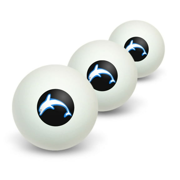 Dolphin Novelty Table Tennis Ping Pong Ball 3 Pack - No. 2
