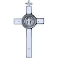 thumbnail image 3 of 3" Silver-Tone St. Benedict Crucifix with White Enamel, 3 of 7