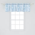thumbnail image 2 of Ambesonne Christmas Window Valance, Snowflakes Butterfly, 54" X 18", Pale Blue White, 2 of 3