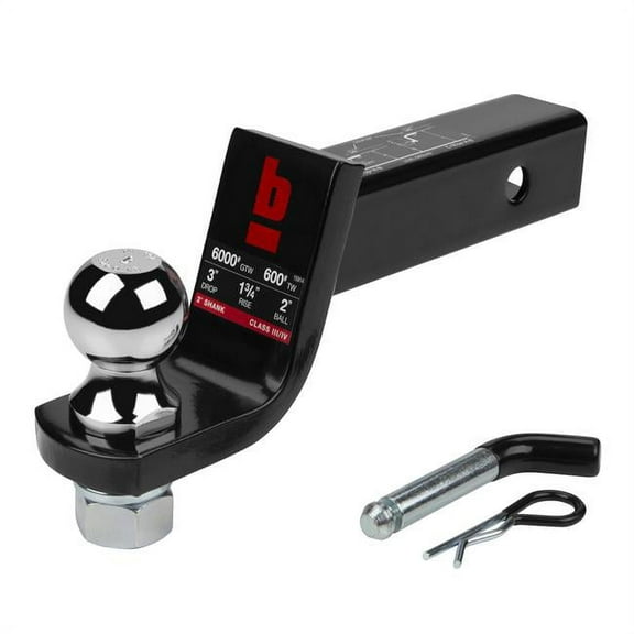 BROK Starter Kit 3 1/4"Drop, 2" Shank, 2" Hitch Ball w/ Pin& Clip, 6000lbs.