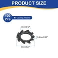 thumbnail image 2 of 100Pack External Tooth Lock Washer M3 Carbon Steel Serrated Locking Washer Black, 2 of 6