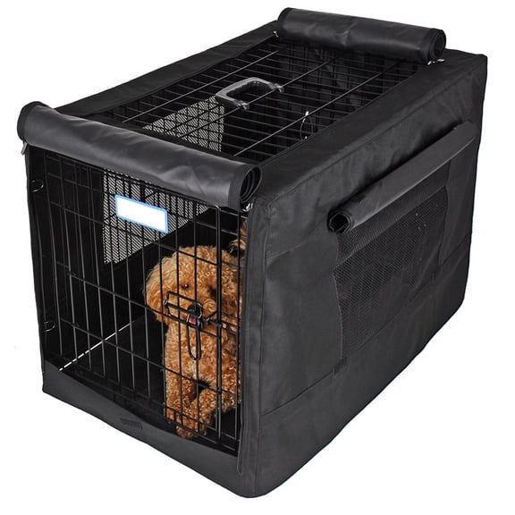 Dog Cover for 30 Inches Wire Crate 1 Door Black