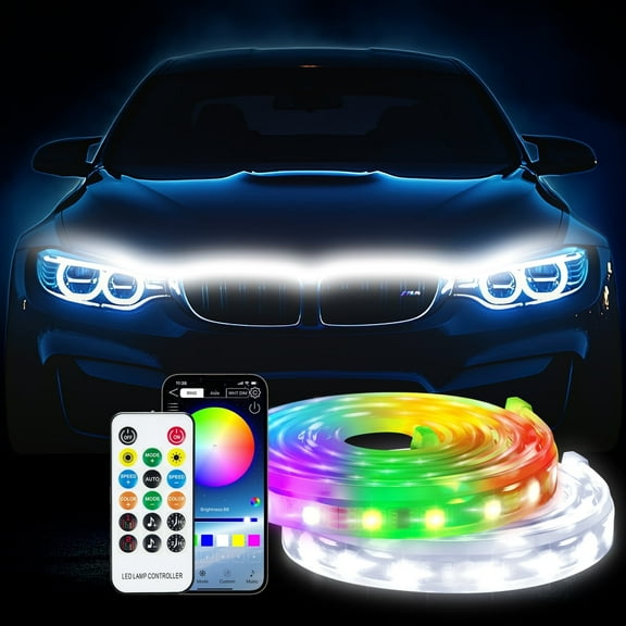 SPEEDWOW 71" Car Led Lights, Multicolor Led Car Hood Lights Exterior Waterproof RGB Light for Car with APP & Remote Control