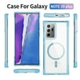 thumbnail image 5 of SaniMore for Samsung Galaxy Note 20 Ultra Magnetic Case, [Wireless Charging] Crystal-clear Rugged PC Back Back Skin-feel Shockproof Strong Drop Resistant Slim Shell Car Mount, Blue, 5 of 8