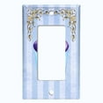 thumbnail image 5 of Metal Light Switch Plate Cover Purple Luxury Cupcake Striped Wallpaper Blue CAK051, 5 of 13