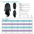 thumbnail image 3 of Halloween Costume Dress Midcentury Gothic Steampunk Tailcoat Jacket Black Brocade Coat, 3 of 6