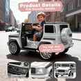 thumbnail image 6 of Track Seven 24V Ride on Car, Licensed Mercedes-Benz G500 Electric Car with Remote Control, Bluetooth, LED Lights, Max Speed 5.7 mph, 24V Ride on Truck for Boys Girls Age 3+, White, 6 of 7