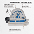 thumbnail image 3 of Pine Ridge Life is Better on a Boat Coasters for Drinks with Pontoon Boat Holder Design - Lake Life Gifts, Water Absorbent Coaster Set of 5 with Rubber Pads, 3 of 9