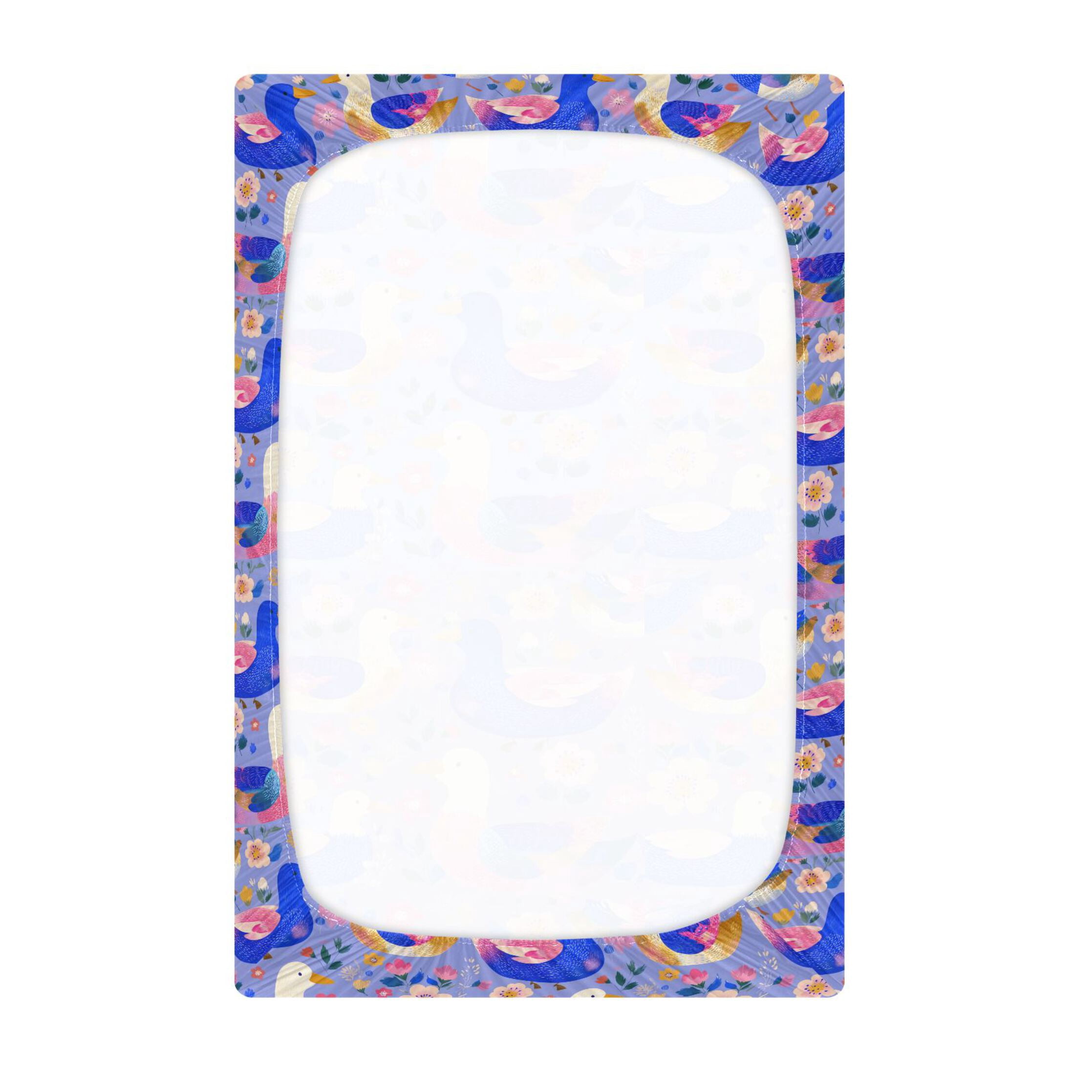 Baby Essentials 52”x 28”- Standard Cotton-like Modal Elastic- Duck Design Crib Sheets for Newborns and Toddlers