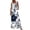 Dark Blue, variant on BangWanChi Womens Jumpsuits Overalls Wide Leg Casual Women's Printed Jumpsuit Casual Button Pocket Sleeveless Wide Leg Trousers