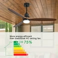 thumbnail image 4 of Tower Fan 60 Inch Ceiling Fan With Lights 3 Solid Wood Fan Blade Noiseless Reversible Motor Remote Control,Box Fan, 4 of 8