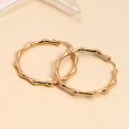 thumbnail image 5 of Bling Jewelry Womens Fashion Statement Hoop Huggie Earrings 18K Gold Plated Bamboo 1-2 Inch Diameter, 5 of 5