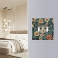 thumbnail image 4 of Yayeee Toggle Light Switch Wall Plate 2-Gang 4.56"x4.48" Decorative Outlet Cover, Flowers Cat, 4 of 7