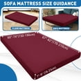 thumbnail image 2 of JIATER Futon Slipcovers Stretch Armless Futon Bed Covers Machine Washable Furniture Protector,Wine Red, 2 of 8