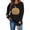 Black A, variant on Enjoytime Women's Sweatshirt Halloween Pumpkin Print Long Sleeve Pullover Top Fall Fashion Lightweight Casual Sweatshirts