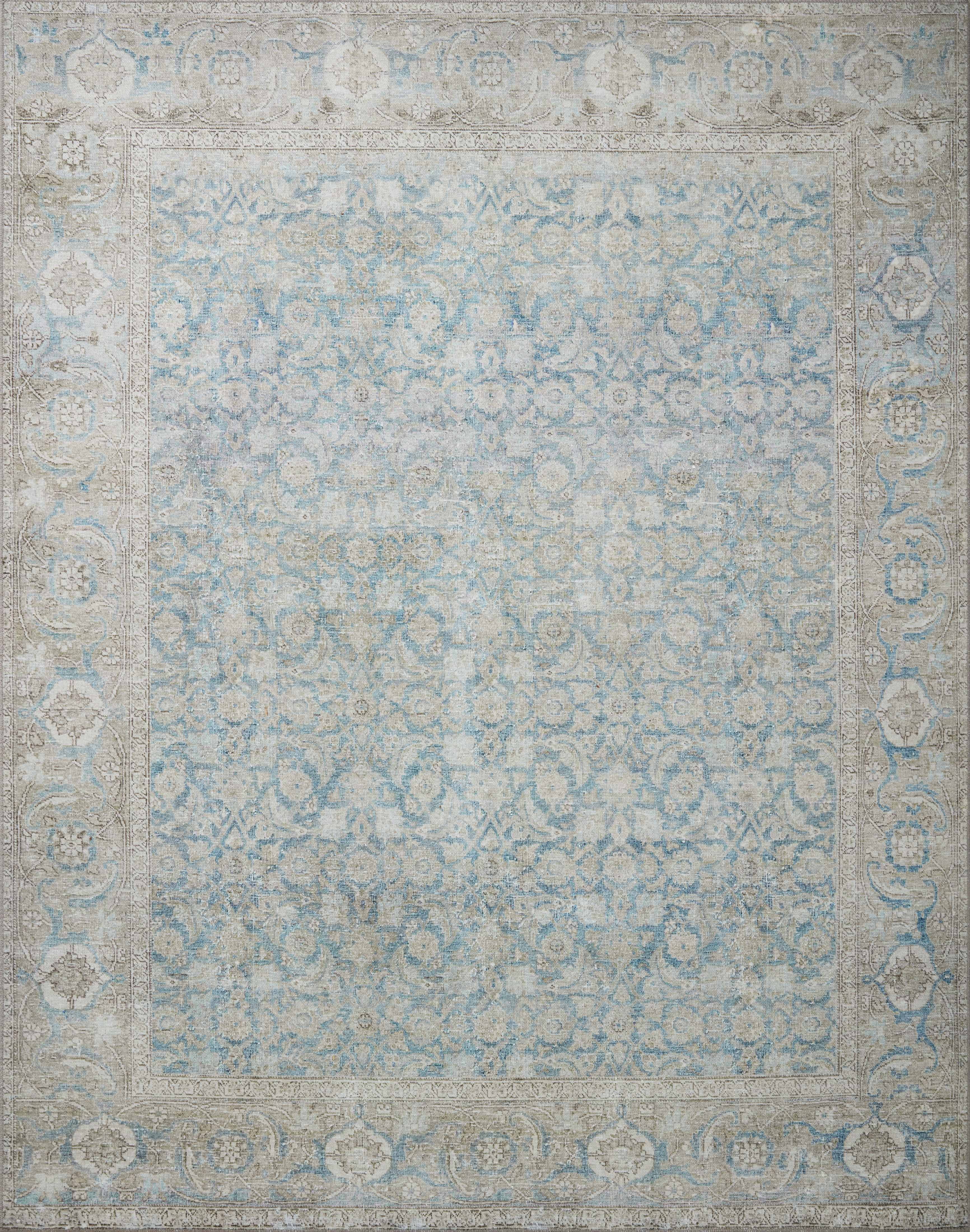 Loloi Wynter WYN-10 Ocean / Silver Oriental Area Rug 7'-6" x 9'-6"