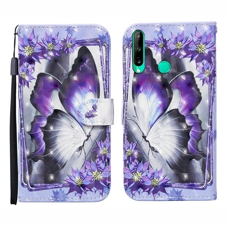 For Huawei P40 lite E / Y7p 3D Painted Pattern Horizontal Flip Leather Case with Holder & Wallet &