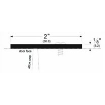 Pemko 357SP84 84 in. T Overlapping Astragal with Pile, Galvanized Steel