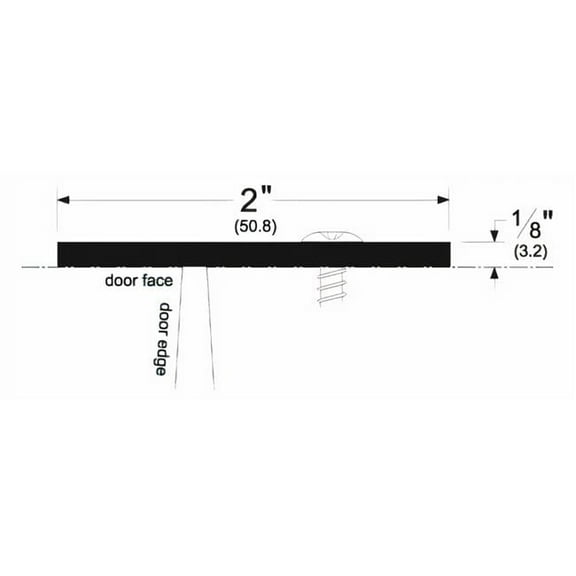 Pemko 357SP84 84 in. T Overlapping Astragal with Pile, Galvanized Steel