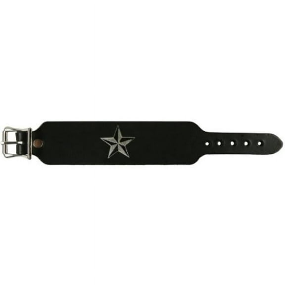 Nautical Star Leather Wristband