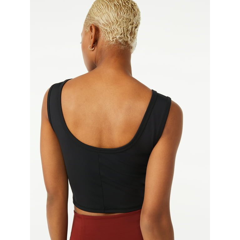 Free Assembly Women's Cropped Tank Top with Scoop Back