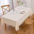 thumbnail image 1 of Small Fresh Cotton Linen Printed Beige Fringed Farmhouse Table Mats, 1 of 8