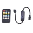 thumbnail image 1 of Contrôleur LED, Variateur Réglable 3 Modes de Température de Couleur 17 Touches Télécommande Plastique Mini pour Bar, 1 of 8