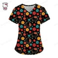 thumbnail image 1 of GUISHUAN Blouse de Travail pour Femmes Hello Kitty, Uniforme d'Infirmière, Manches Courtes, Col en V, 1 of 7