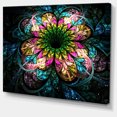 thumbnail image 2 of Fractal Flower Dark Colorful Digital Art - Floral Canvas Art Print, 2 of 3
