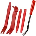 thumbnail image 1 of SURJDE 5 PCS Nylon Auto Trim Removal Tool Kit No-Scratch Pry Tool Kit for Car Door Clip Panel & Audio Dashboard Dismantle Red, 1 of 7