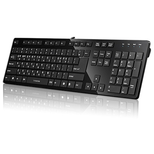 I-Rocks IRK01 Slim Wired Keyboard with Chiclet-Like Key Shape, Black - image 2 of 2