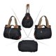thumbnail image 2 of Bolso de lona para mujer, bolso de hombro, bolso cruzado, bolso, bolsos desgastados, bolsos de hombro (negro), 2 of 5