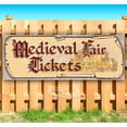 thumbnail image 1 of Medieval Fair Tickets Castle Red Text 13 oz Vinyl Banner With Metal Grommets, 1 of 4