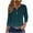 Navy, variant on 2025 New Fashion Plus Size Women's Fashion Casual Solid T-shirt 3/4 Sleeves Buttons Blouse V-Neck Casual Tops