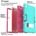 thumbnail image 3 of Allytech Galaxy Tab A8 10.5" Case SM-X200 X205 X207, Heavy Duty Protection Hybrid Rugged Shockproof Kickstand Kids Childreen Proof Cover for Sasmung Galaxy Tab A8 10.5-Inch X200 - Mint+Rose, 3 of 7