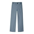 thumbnail image 7 of CheerKidz Boys Girls Fashion Solid Color Casual Straight Leg Pants with Decorative Buckle and Pockets Comfortable Everyday Wear for Kids and Teens(Gray#1,7-8 Years), 7 of 7