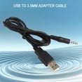 thumbnail image 3 of USB to 3.5mm Jack Audio Adapter, Male AUX Audio Jack to USB 2.0 Male Charge Cable Adapter Cord for iPod Shuffle MP3 Player Headphones Speakers and Other Devices 3.3FT 1PC, 3 of 5