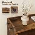 thumbnail image 4 of Yaheetech 5 Tier Country Style Shoe Cabinet with Barn Inspired Doors, Rustic Brown, 4 of 7