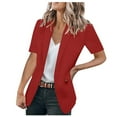 thumbnail image 1 of UPPADA Womens Short Sleeve Blazer Jackets Business Casual Open Front Office Work Cardigan Coats Basic Solid Color Blazers, 1 of 4
