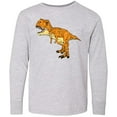 thumbnail image 3 of Inktastic Roaring T-Rex Long Sleeve Youth T-Shirt, 3 of 5