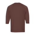 thumbnail image 7 of Resicozy Mens Henley 3/4 Length Sleeve Shirts Soft Button Tees Casual Fashion Solid Color T-Shirts Brown 2XL, 7 of 7