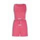 thumbnail image 5 of ICHUANYI Clearance Women Round Neck Summer Casual Fashion Solid Color Two-Piece Sports Set(Pink, S) ICHUANYI WER2023081501412, 5 of 7