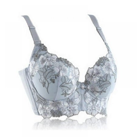 

Wenasi Fashion Embroidery Floral Bras Sexy Padded Push Up Bralette