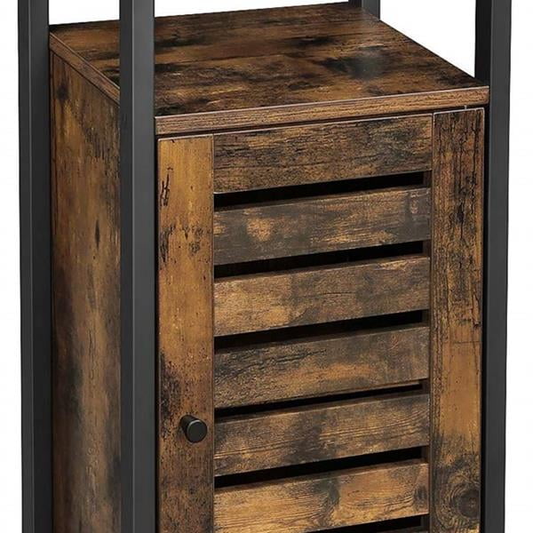81cm Storage 4 Drawer Cabinet Side Lamp Rustic Industrial Style Stand wood brow 
