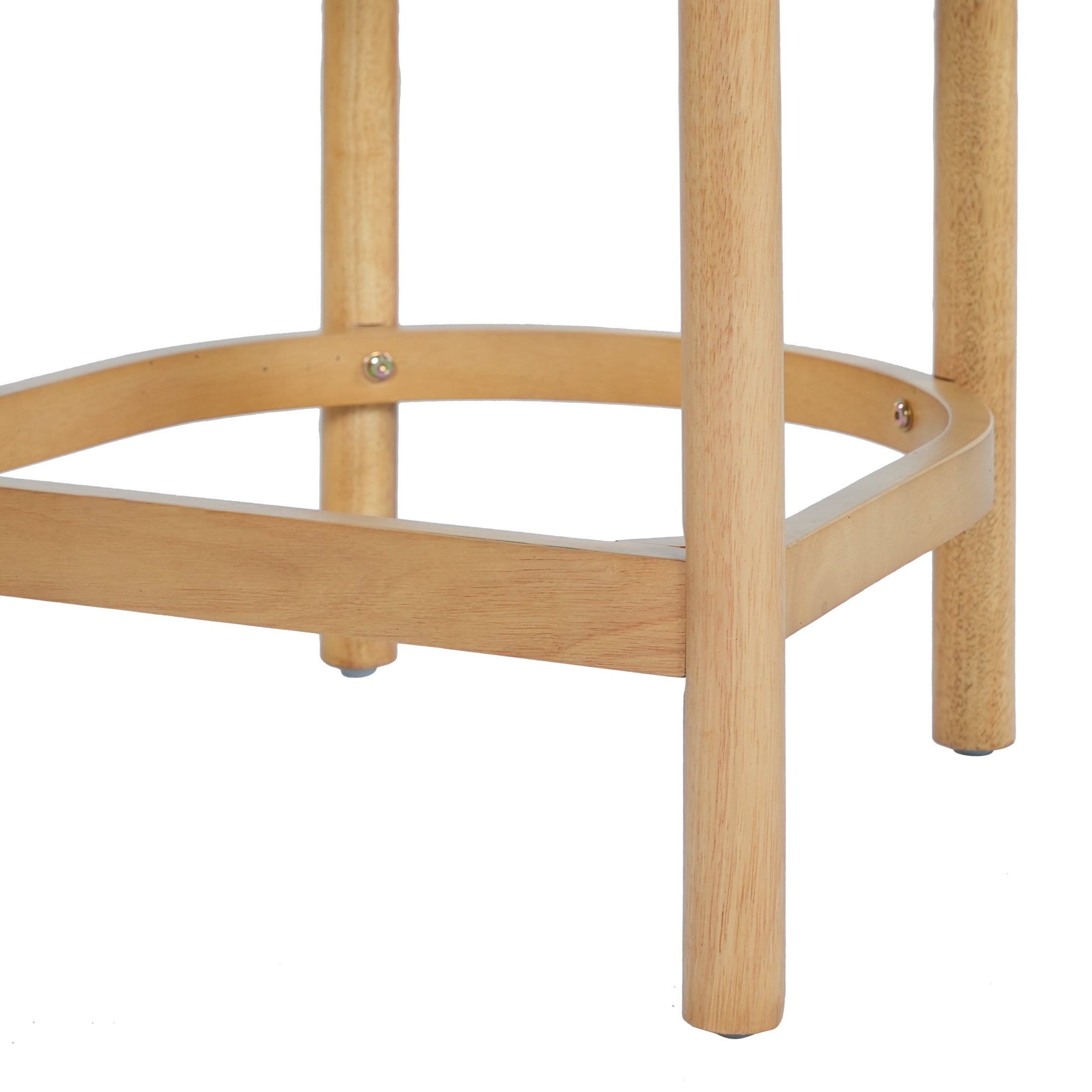 Christopher Knight Home Modern Counter Stools with Rope Back and PU Upholstered, Natural, Set of 2