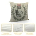thumbnail image 4 of Heduofu Here Sits The Decorative Pillow Case Crown Heart Bowknot Flowers Wreaths Leafs Throw Pillow Cover Home Decor Cotton Linen Square Cushion Cover for Couch Bed Sofa White, 4 of 5